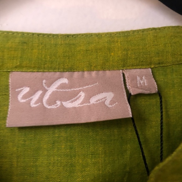 Soft lime green embroidered tunic - Picture 4 of 5